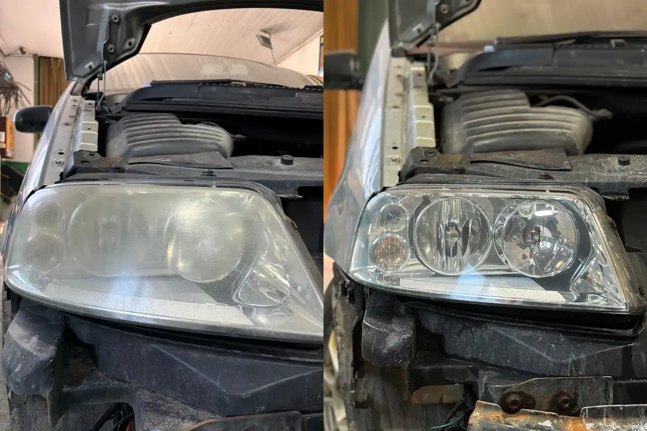 Пример полировки фар